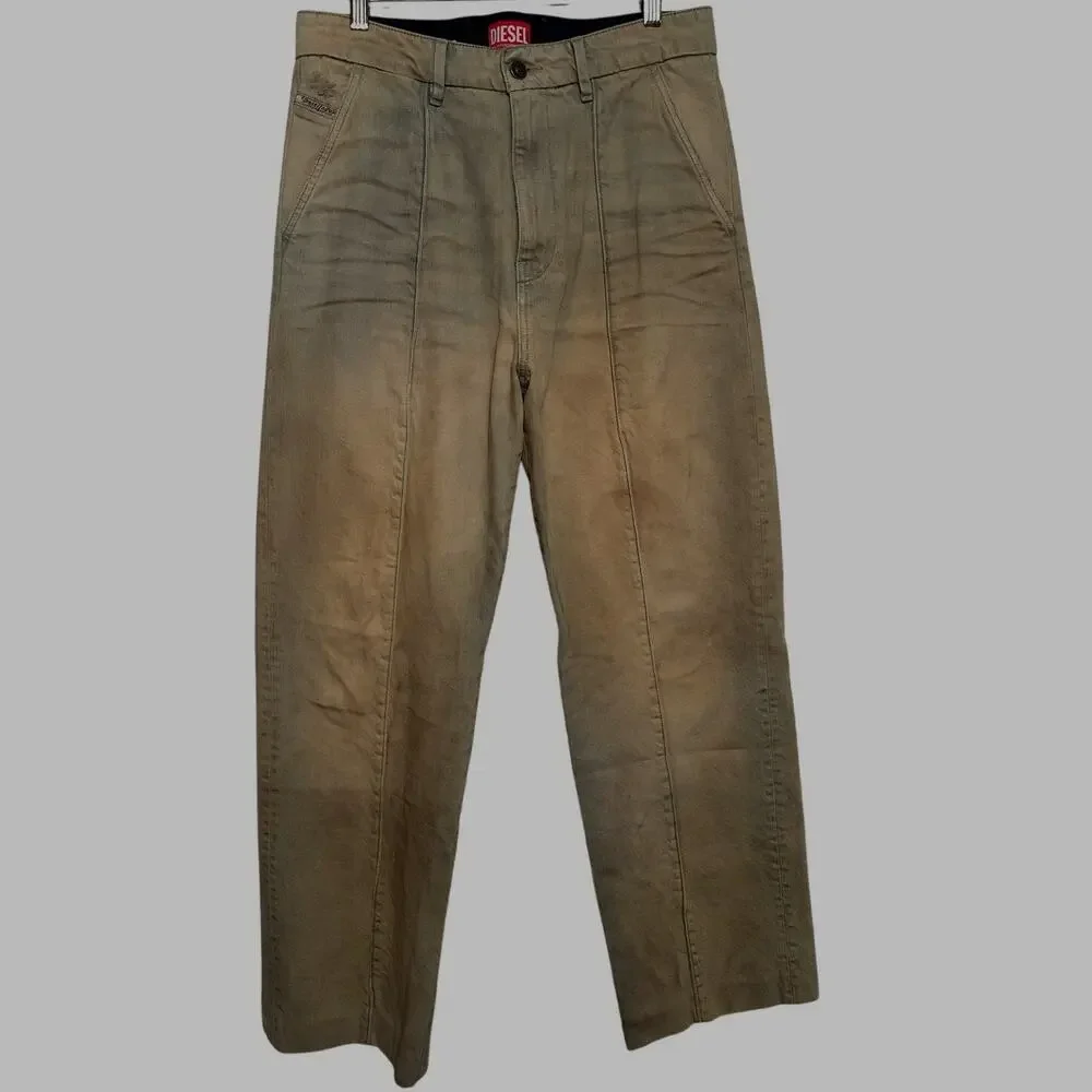 Diesel D-Chino-Work Relaxed Jeans 0jgas Men size 29 Dusty Blue Straight leg